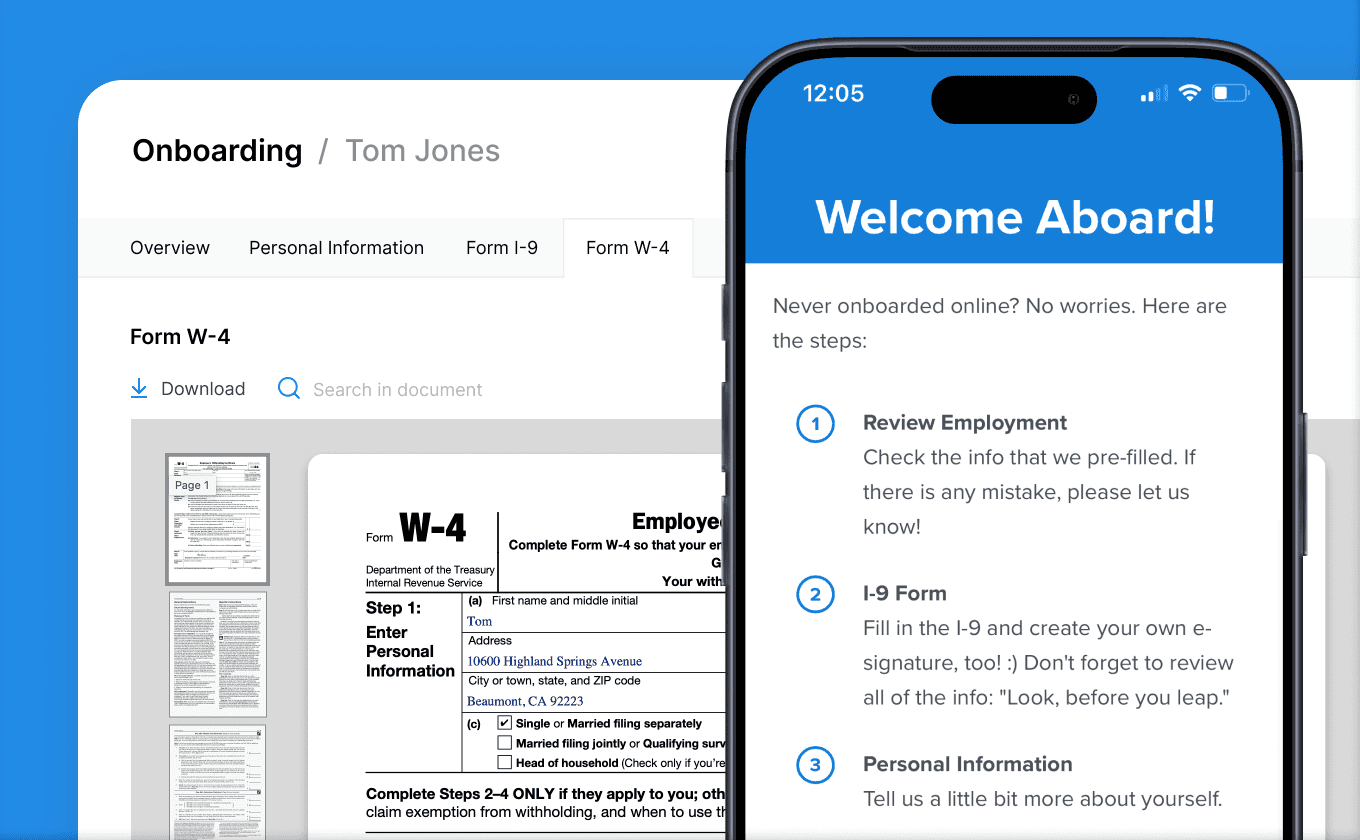Multi-phase onboarding for employees and contractors
